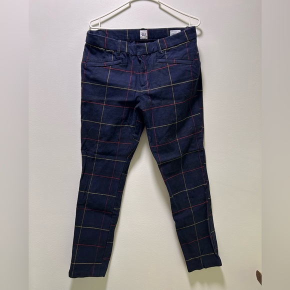 Navy Plaid Gap Dress Pants (Regular length) - Picture 2 of 9
